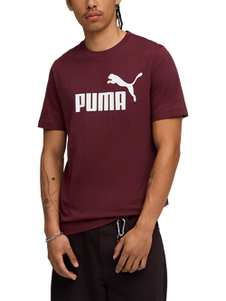 PUMA Cotton Regular Fit Short Sleeve No. 1 Logo T-Shirt, Mid Red