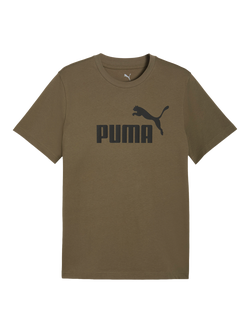 PUMA Cotton Regular Fit Short Sleeve No. 1 Logo T-Shirt, Mid Brown