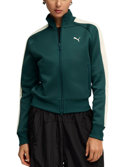 PUMA Women's T7 Short Track Jacket, Mid Green