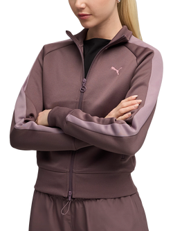 PUMA Women's T7 Short Track Jacket, Mid Purple