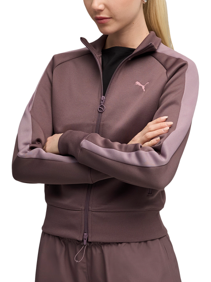 PUMA Women's T7 Short Track Jacket, Mid Purple