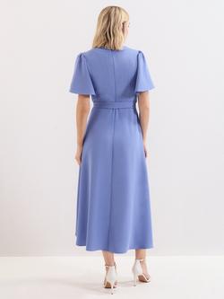 Phase Eight Jessica V-Neck Midi Dress, Blue - view 2, Blue