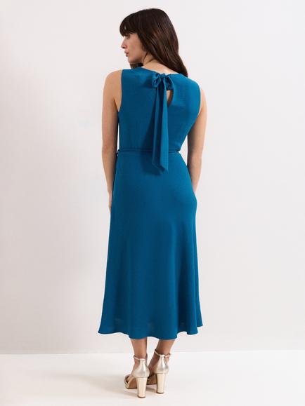 Phase Eight Cassidy Cowl Neck Midi Dress, Blue - view 2, Blue