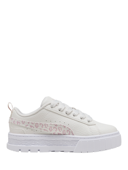 PUMA Kids' Mayze Wild Lace Up Trainers, Grey Mid