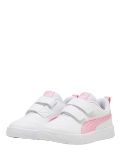 PUMA Kids' Courtflex v3 Trainers - view 2, White/Pink