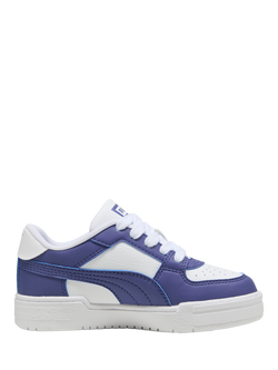 PUMA Kids' CA Pro Lace Up Trainers, White Multi White