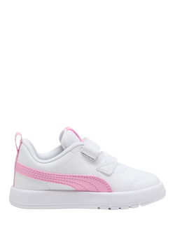 PUMA Kids' Courtflex v3 Trainers, White Natural