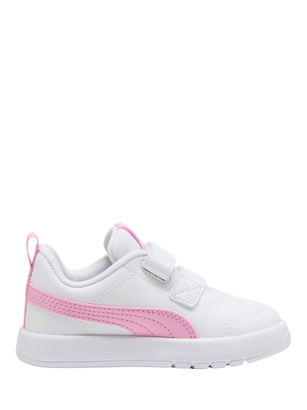 PUMA Kids' Courtflex v3 Trainers, White Natural