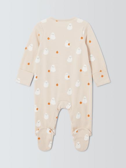 John Lewis Baby My First Halloween Sleepsuit, Whitecap Gray - view 2, Whitecap Gray