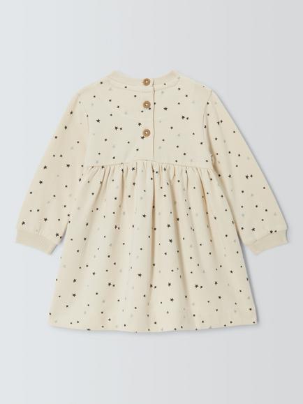 John Lewis Baby Bat Sweater Dress, Whitecap Gray - view 2, Whitecap Gray