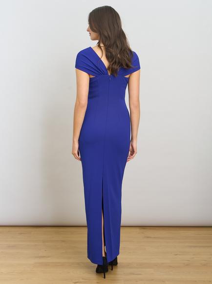 Gina Bacconi Iyla Embellished Detail Maxi Dress, Royal Blue - view 2, Royal Blue