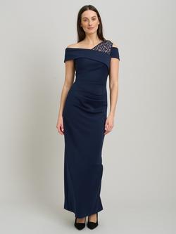 Gina Bacconi Mandie Maxi Dress, Navy, Navy