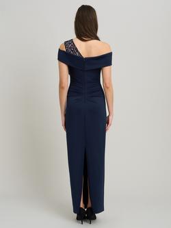 Gina Bacconi Mandie Maxi Dress, Navy - view 2, Navy