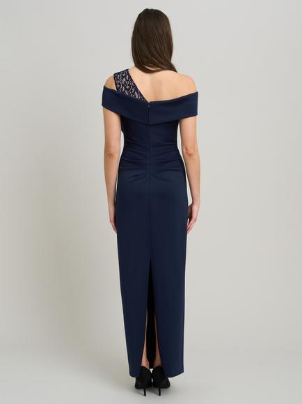 Gina Bacconi Mandie Maxi Dress, Navy - view 2, Navy