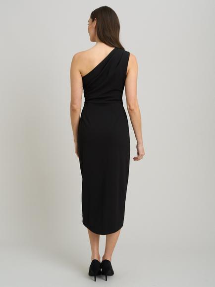 Gina Bacconi One Shoulder Dress, Black - view 2, Black