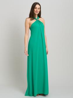 Gina Bacconi Halter Neck Maxi Dress, Emerald, Emerald