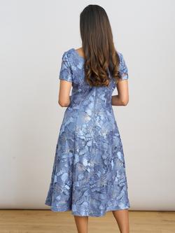 Gina Bacconi Illusion Dress, Blue - view 2, Blue