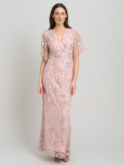 Gina Bacconi Myla Beaded Maxi Dress, Blush, Blush