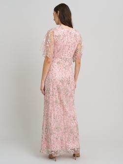 Gina Bacconi Myla Beaded Maxi Dress, Blush - view 2, Blush