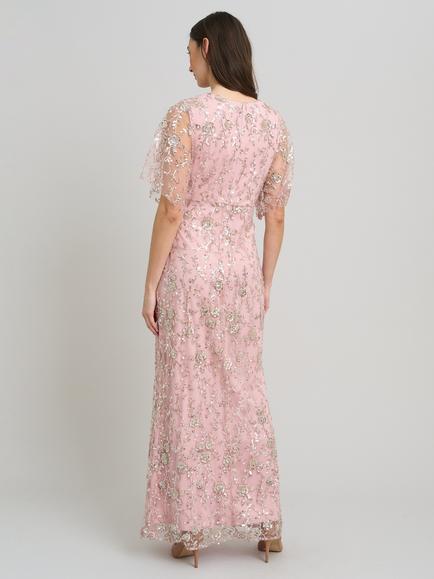 Gina Bacconi Myla Beaded Maxi Dress, Blush - view 2, Blush