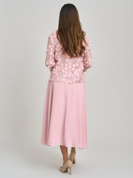 Gina Bacconi Chiffon Dress, Blush - view 2, Blush