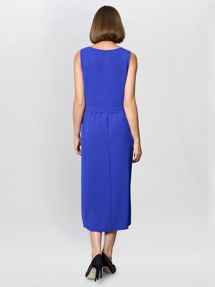 Gina Bacconi Xena Sleeveless Midi Dress, Blue Cobalt - view 2, Blue Cobalt