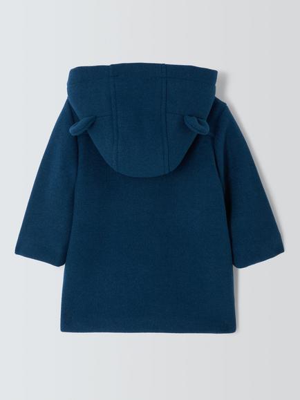 John Lewis Baby Duffle Coat, Navy - view 2, Navy