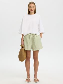Selected Luisa Linen Rich Shorts, Mint, Mint