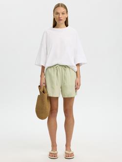 Selected Luisa Linen Rich Shorts, Mint - view 2, Mint