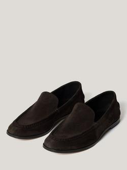 Jigsaw Soft Suede Moccasin Loafers, Chocolate - view 2, Chocolate