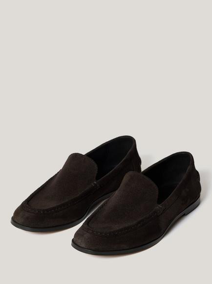 Jigsaw Soft Suede Moccasin Loafers, Chocolate - view 2, Chocolate