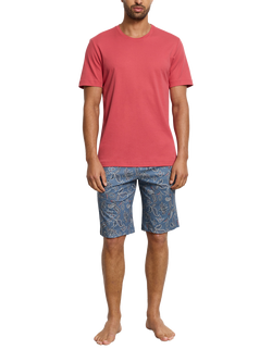 Hanro Night & Day Cotton Short Pyjama Set, Seaside Paisley, Seaside Paisley