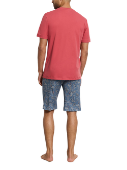 Hanro Night & Day Cotton Short Pyjama Set, Seaside Paisley - view 2, Seaside Paisley