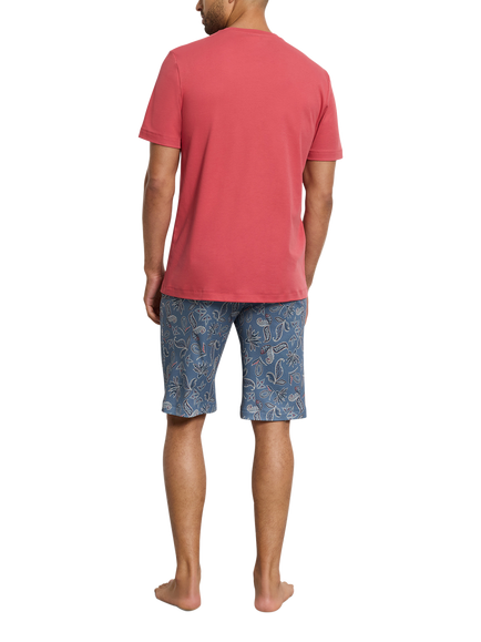 Hanro Night & Day Cotton Short Pyjama Set, Seaside Paisley - view 2, Seaside Paisley