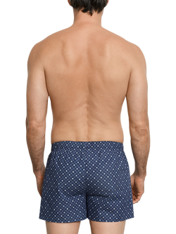 Hanro Cotton Fancy Woven Boxers, Squared Harmony - view 2, Squared Harmony