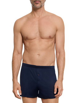 Hanro Cotton Sporty Boxers, Deep Navy