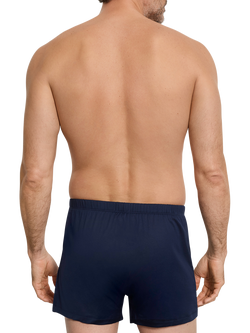 Hanro Cotton Sporty Boxers - view 2, Deep Navy