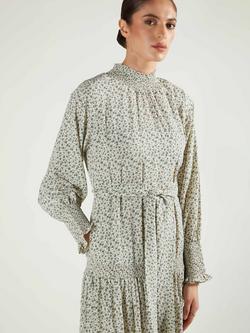 Aab Bobin Smocked Maxi Dress, Green/Multi - view 2, Green/Multi