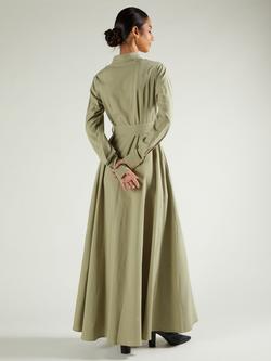 Aab Belted Shirt Maxi Dress, Green Light - view 2, Green Light