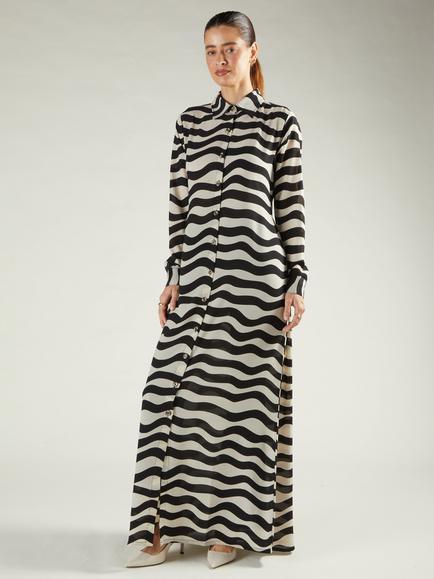 Aab Milia Shirt Maxi Dress, Black/Multi, Black/Multi