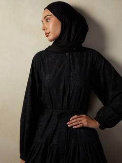 Aab Shadow Print Shirt Maxi Dress, Black - view 2, Black