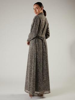 Aab Swirl Print Shirt Maxi Dress, Brown/Multi - view 2, Brown/Multi