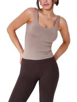 Lovall Lightweight Everyday Tank Top Vest, Stone