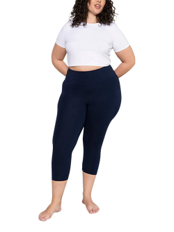 Lovall Lightweight Cropped Leggings, Navy