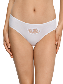 Hanro Belen Kalea Embroidered Floral Knickers, White, White