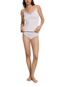 Hanro Belen Kalea Embroidered Floral Knickers, White - view 2, White