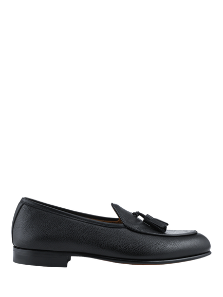 Jones Bootmaker Camillo Leather Tassel Loafers, Black