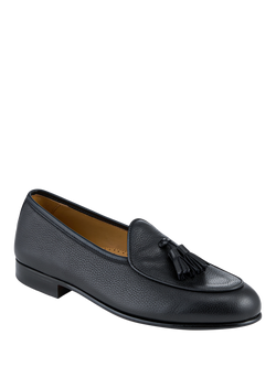Jones Bootmaker Camillo Leather Tassel Loafers - view 2, Black