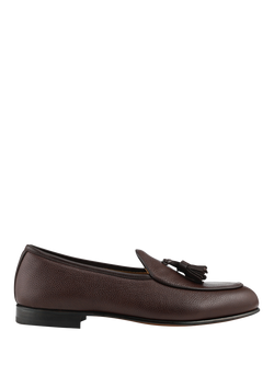 Jones Bootmaker Camillo Leather Tassel Loafers, Brown
