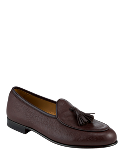 Jones Bootmaker Camillo Leather Tassel Loafers - view 2, Brown